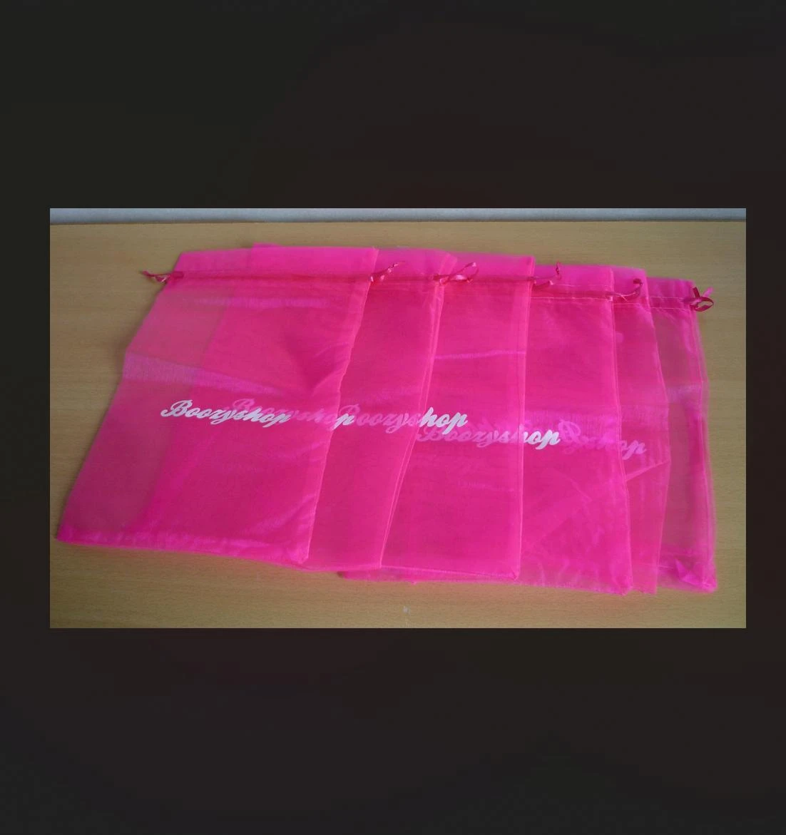 Set van 27 Fuchsia roze Organza zakjes